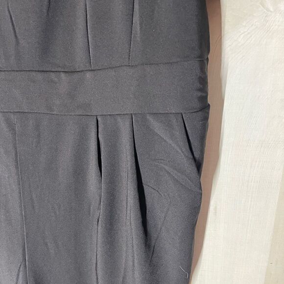 Torrid new black crepe romper jumpsuit short sleeve boat neck, size 22 - Picture 4 of 16